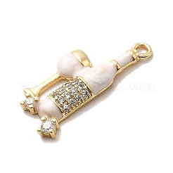Ottone micro spianare pendenti zirconi&nbsp;KK-H089-30G