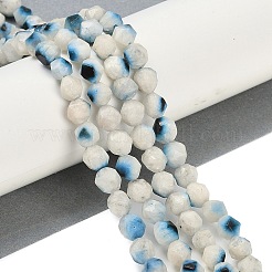 Brins de perles de pierre de glacierite de glace bleue naturelle&nbsp;G-B092-A01-02