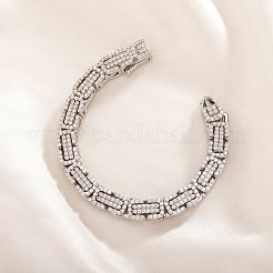 Byzantinische Armbänder aus Messing mit Mikropavé-Fassung und klaren Zirkonia für Damen&nbsp;FS-WG63F55-01