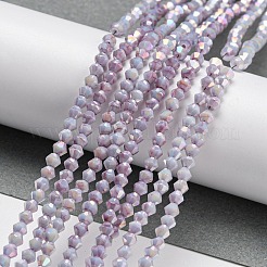 Fili di perle di vetro trasparenti con vernice da forno&nbsp;DGLA-F002-04G