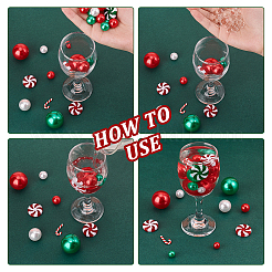 12 Stück Weihnachts-Kunststoffperlen und handgefertigte Polymer-Ton-Cabochons&nbsp;KY-PH0001-78