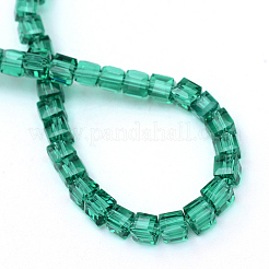 Chapelets de perles en verre transparent&nbsp;GLAA-R167-6x6-01D