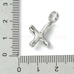 Ottone placcato a cremagliera con ciondoli pendenti europei con perle in plastica ABS&nbsp;KK-G501-02X-P