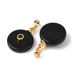Natürlichen Obsidian Anhänger&nbsp;G-P628-03G-05