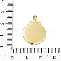 Pendentifs avec zircon cubiques à micro-pavés en laiton&nbsp;KK-U068-08G-01