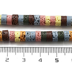 Natürliche Lavagestein gefärbte Perlenstränge&nbsp;G-K375-G08-01