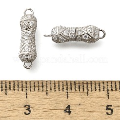 925 fermoirs à vis en argent sterling micro pavé de zircone cubique transparent&nbsp;STER-U006-05P