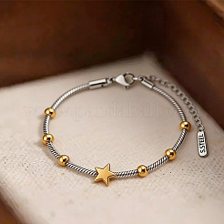 Bracelets bicolores en acier inoxydable 201&nbsp;WGA233C-01
