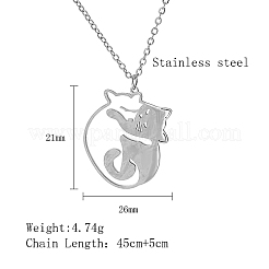 Colliers pendentifs en acier inoxydable 304 anti-ternissement&nbsp;ZE1785-2