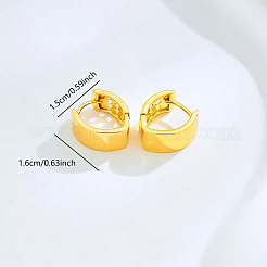Boucles d'oreilles créoles en laiton en forme de cœur creux&nbsp;ED4470