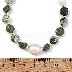 Colliers de perles de pomme de terre en agate naturelle et en perles d'eau douce pour femmes&nbsp;NJEW-JN06488