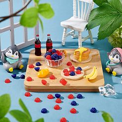 240 Stück 2 Farben PVC Himbeere&nbsp;DJEW-OC0001-20