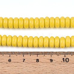 Undurchsichtige sprühlackierte Glasperlen&nbsp;X-GLAA-ZX008-8mm-18K