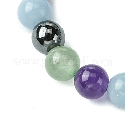 12 stücke 12 arten konstellation gemischt edelstein runde perlen stretch armband sets&nbsp;BJEW-JB10910