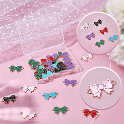 36 stücke 6 farben legierung emaille verbinder charms&nbsp;ENAM-SC0008-25