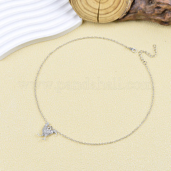 Collares con colgante de gallo de aleación de zinc vintage para mujer&nbsp;WGEA4DB-01