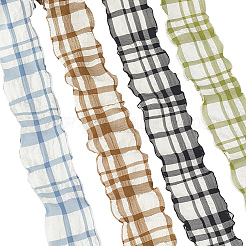 4 rouleau de ruban à motif froissé en polyester 4 couleurs&nbsp;OCOR-CY0003-87A