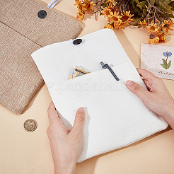 2 Stück Buchhülle aus Baumwolle und Leinen in zwei Farben mit Knopf und Vordertasche&nbsp;ABAG-CP0001-12