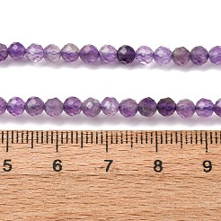 Natürlichen Amethyst Perlen Stränge&nbsp;G-C226-B06-4mm