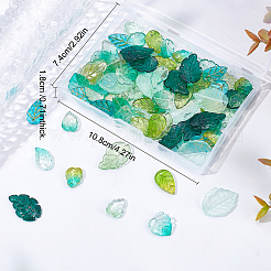 100 Stück Anhänger aus transparentem Glas in 10 Stilen&nbsp;GLAA-SC0001-65