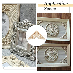 Applique onlay sculpté en bois de caoutchouc&nbsp;AJEW-WH0165-97