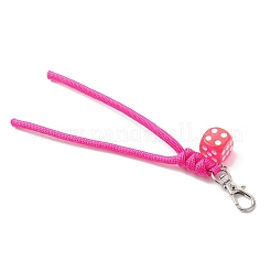 Décorations pendentifs en résine en forme de dés&nbsp;HJEW-JM04645