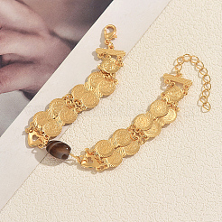 Pulseras vintage de eslabones ovalados de ágata natural (teñida y tratada térmicamente)&nbsp;SP0350