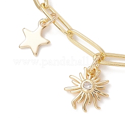Armbänder mit Anhängern aus Messing&nbsp;BJEW-JB12926
