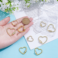 9 Stück 3 Stile Zinklegierung Schraubkarabiner Schloss Charms&nbsp;FIND-UN0010-20