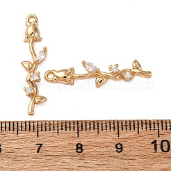 Pendentifs en laiton zircon cubique transparent&nbsp;KK-Z112-43G