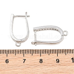 Messing micro pave zirkonia hoop ohrring Zubehör&nbsp;CU-CBAB5B4-09P