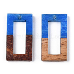 Pendentifs en résine transparente et bois de noyer&nbsp;RESI-ZX017-31