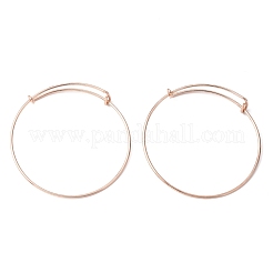 Einstellbare Eisen erweiterbar Armreif machen&nbsp;BJEW-R038-RG