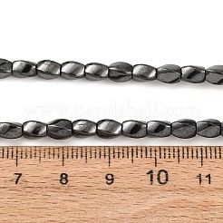 Klasse AA magnetische synthetische Hämatit Twist Perle Stränge&nbsp;G-G644-A-09