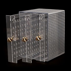 Rechteckige transparente Ausstellungenbox für Ohrringe aus Kunststoff&nbsp;ODIS-O002-01B