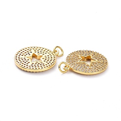 Pendenti in zirconi cubici trasparenti in micro pavè di ottone&nbsp;ZIRC-L100-109G