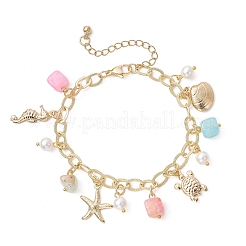 Braccialetti con ciondoli in acciaio inossidabile 304 a tema oceano&nbsp;BJEW-JB13788