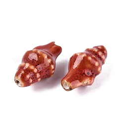 Perles de porcelaine vintage faites à la main&nbsp;PORC-Q006-08F