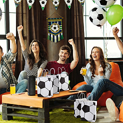 30 sac de rangement fourre-tout imprimé motif football en papier&nbsp;ABAG-PH0001-97A