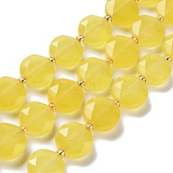 Natürliche gelbe Achat Perlen Stränge&nbsp;G-NH0004-043