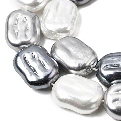 Colliers de perles de coquillage en verre électroplaqué&nbsp;BSHE-B009-F03-01
