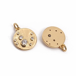 Pendenti in zirconi cubici trasparenti in micro pavè di ottone&nbsp;ZIRC-L091-034G