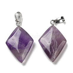 Natürlichen Amethyst Edelsteinanhänger&nbsp;G-C066-03E