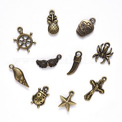 Pendentifs en alliage de style tibétain&nbsp;TIBEP-YW0001-07AB