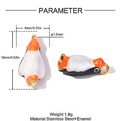 304 Edelstahl-Emaille-Anhänger&nbsp;STAS-OY011-88G
