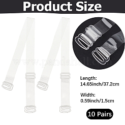 10 Paar rutschfeste TPU-BH-Träger&nbsp;DIY-CY0003-13A