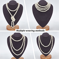 Collana con perle di plastica&nbsp;SJEW-AN0001-03