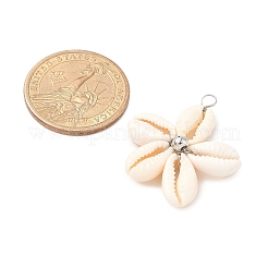 Pendentifs en coquillages de cauris mélangés naturels&nbsp;PALLOY-JF03859-02