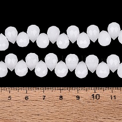 Fili di perline giada di vetro imitato&nbsp;GLAA-Q116-01A-A01