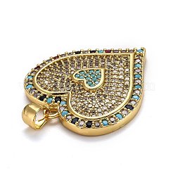 Colgante micropavé cubic zirconia de latón&nbsp;ZIRC-L100-028G